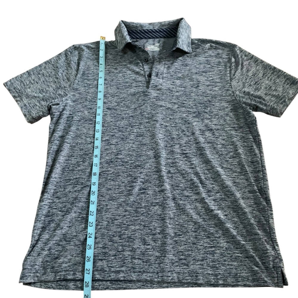 Under Armour Loose Fit Men’s Heathered Blue Polo Shirt – Size Large – Like New - Picture 3 of 6